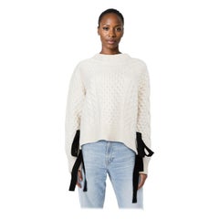 Pull à manches longues en laine blanche d'Erdem Taille XL