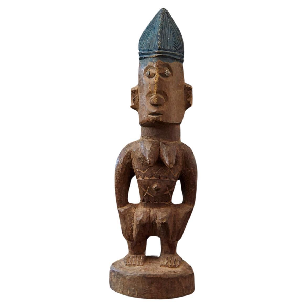 Ere Ibeji Female Commemorative Figure, Egba, Yoruba People, Nigeria, 20th C For Sale