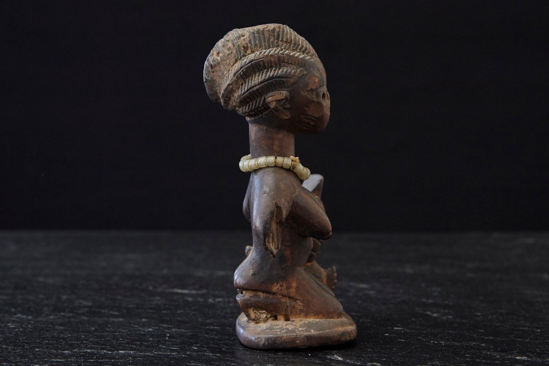Wood Ere Ibeji Female Commemorative Figure, Yoruba People, Nigeria, early 20th C For Sale