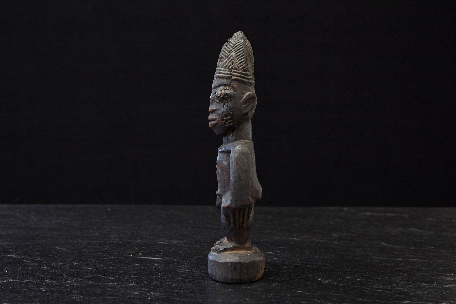 Nigerian Ere Ibeji Male Commemorative Figure, Yoruba People, Nigeria, early 20th C For Sale