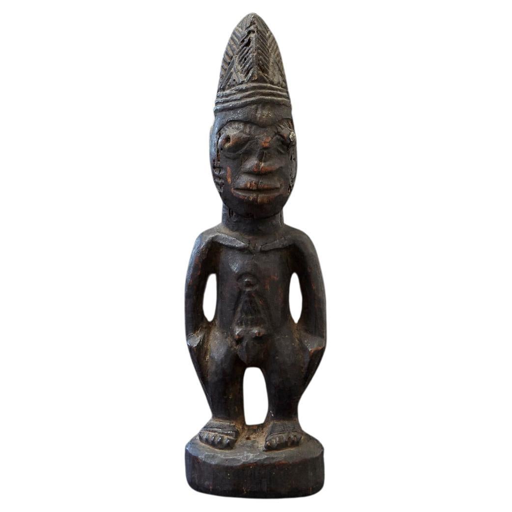 Ere Ibeji Male Commemorative Figure, Yoruba People, Nigeria, early 20th C For Sale
