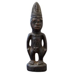 A.Ibeji Male Commemorative Figure, Yoruba People, Nigeria, early 20th C.