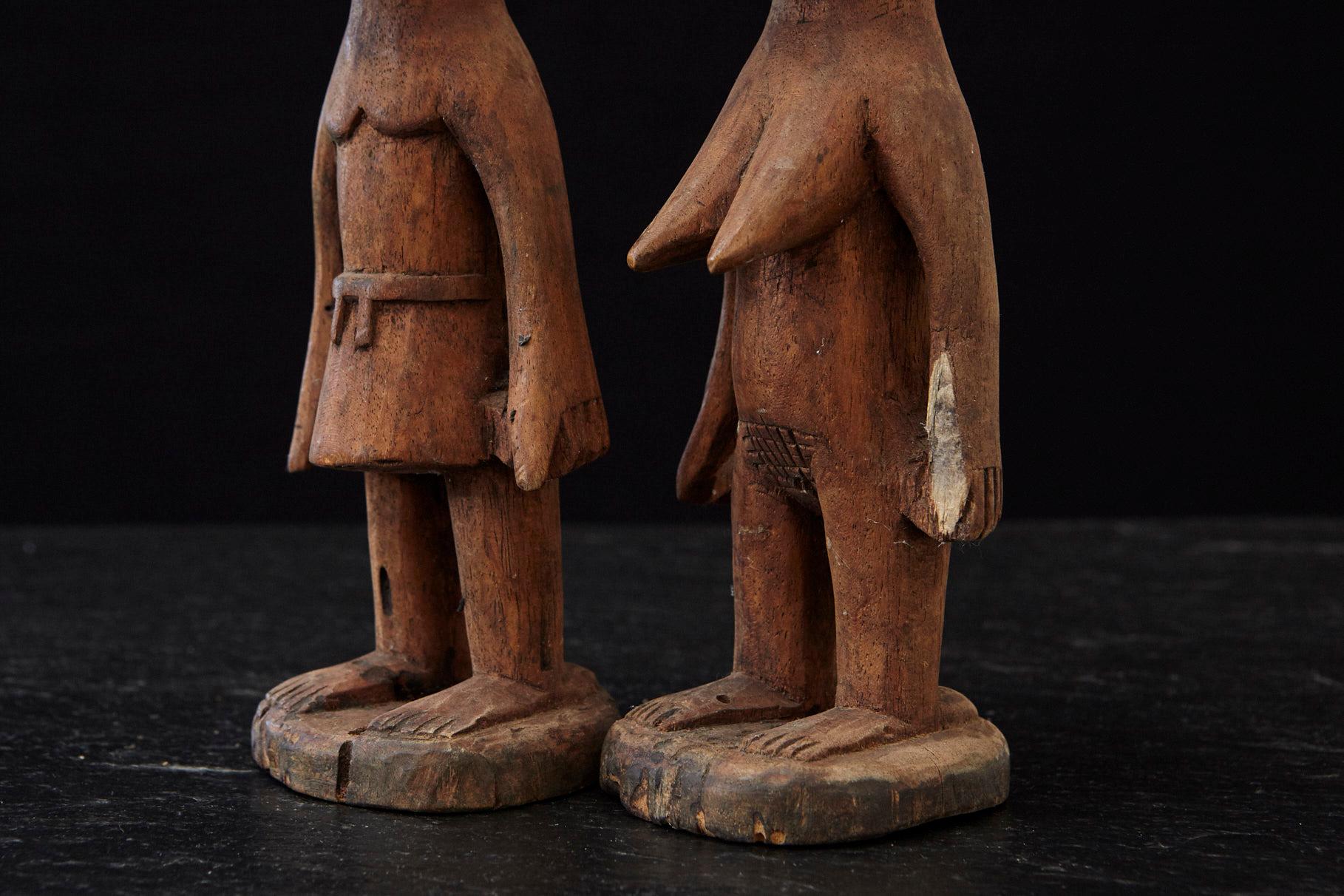 Ere Ibeji Pair of Commemorative Figures, Abeokuta, Yoruba People Nigeria, 20th C For Sale 4