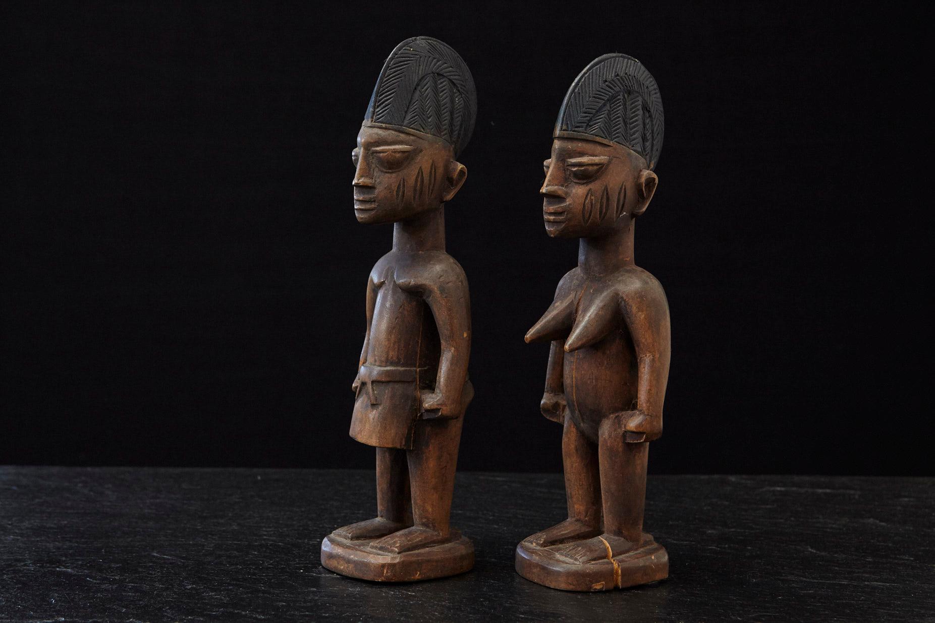 Yoruba people have one of the highest incidents of twin births in the world. As a result, twin children are regarded as extraordinary, divine beings protected by Sango, the deity of thunder. They are believed to be capable of bestowing immense