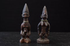 Eres Ibeji Coppia di figure commemorative, Oyo, Yoruba People Nigeria, fine XIX sec.