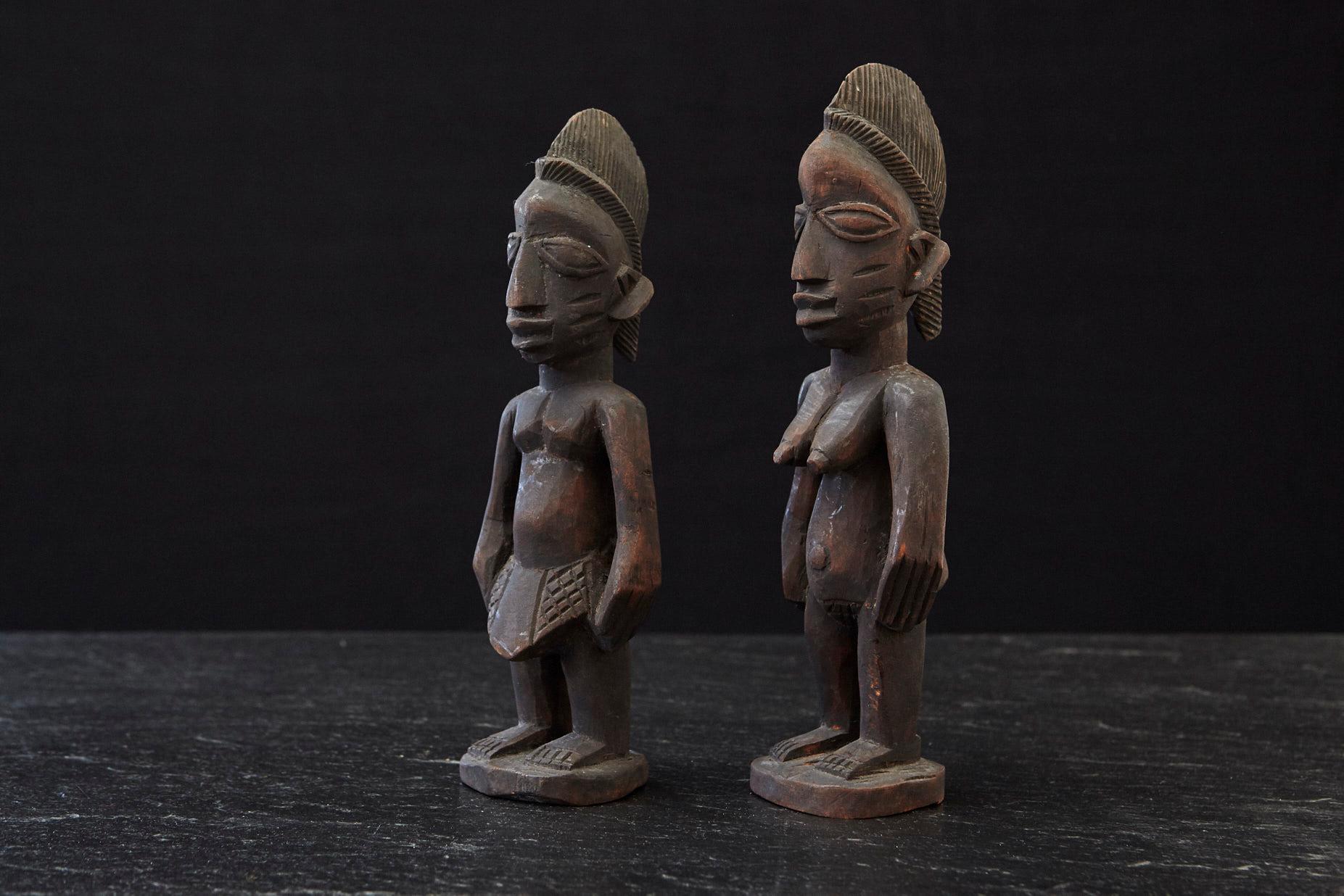 Yoruba people have one of the highest incidents of twin births in the world. As a result, twin children are regarded as extraordinary, divine beings protected by Sango, the deity of thunder. They are believed to be capable of bestowing immense