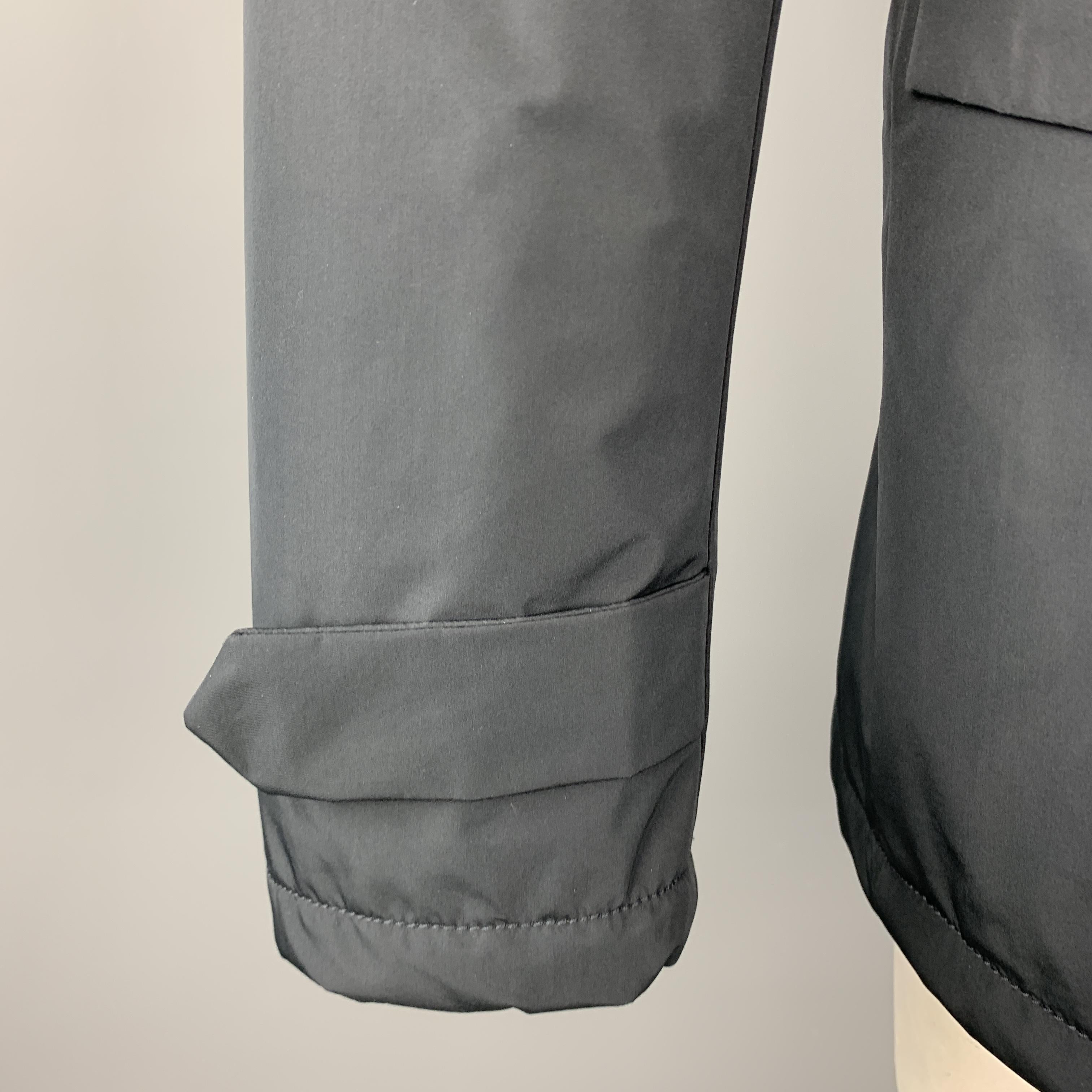 Gray EREDI PISANO Navy Size M Padded Patch Pocket Winter Jacket