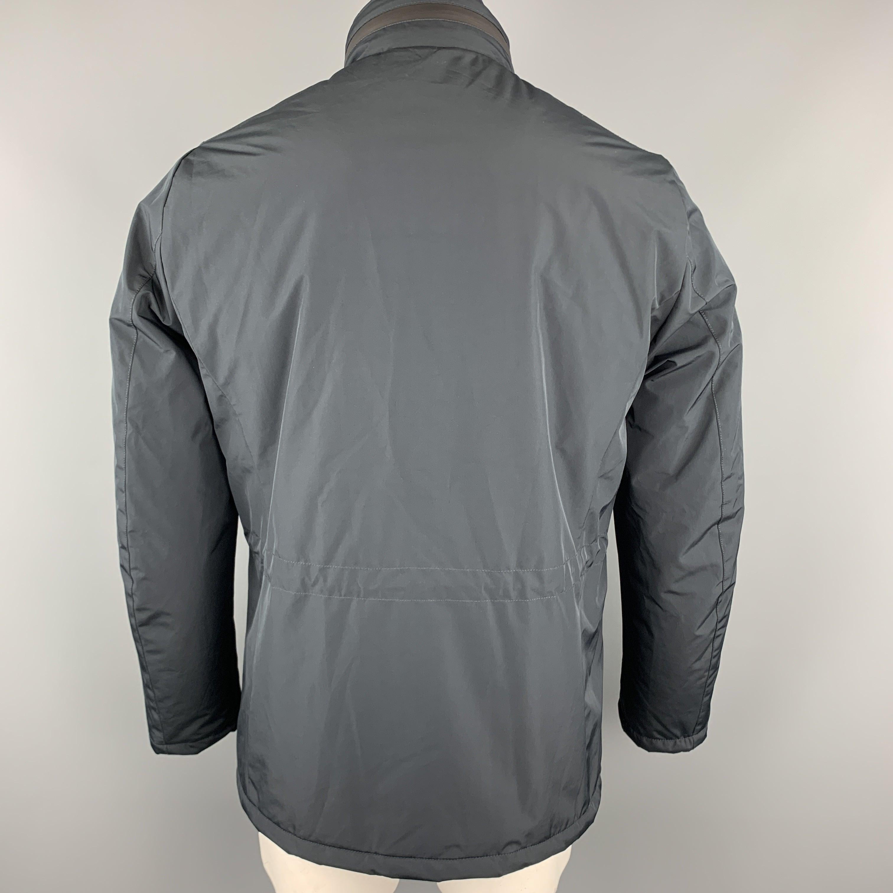 EREDI PISANO Navy Size M Padded Patch Pocket Winter Jacket For Sale 2