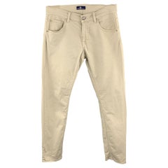 EREDI PISANO Size 34 x 33 Taupe Cotton Casual Pants
