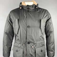 EREDI PISANO Size L Black Polyester Zip & Buttons Jacket