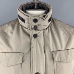 EREDI PISANO Größe M Khaki Beige gepolsterte Patch Pocket Winterjacke