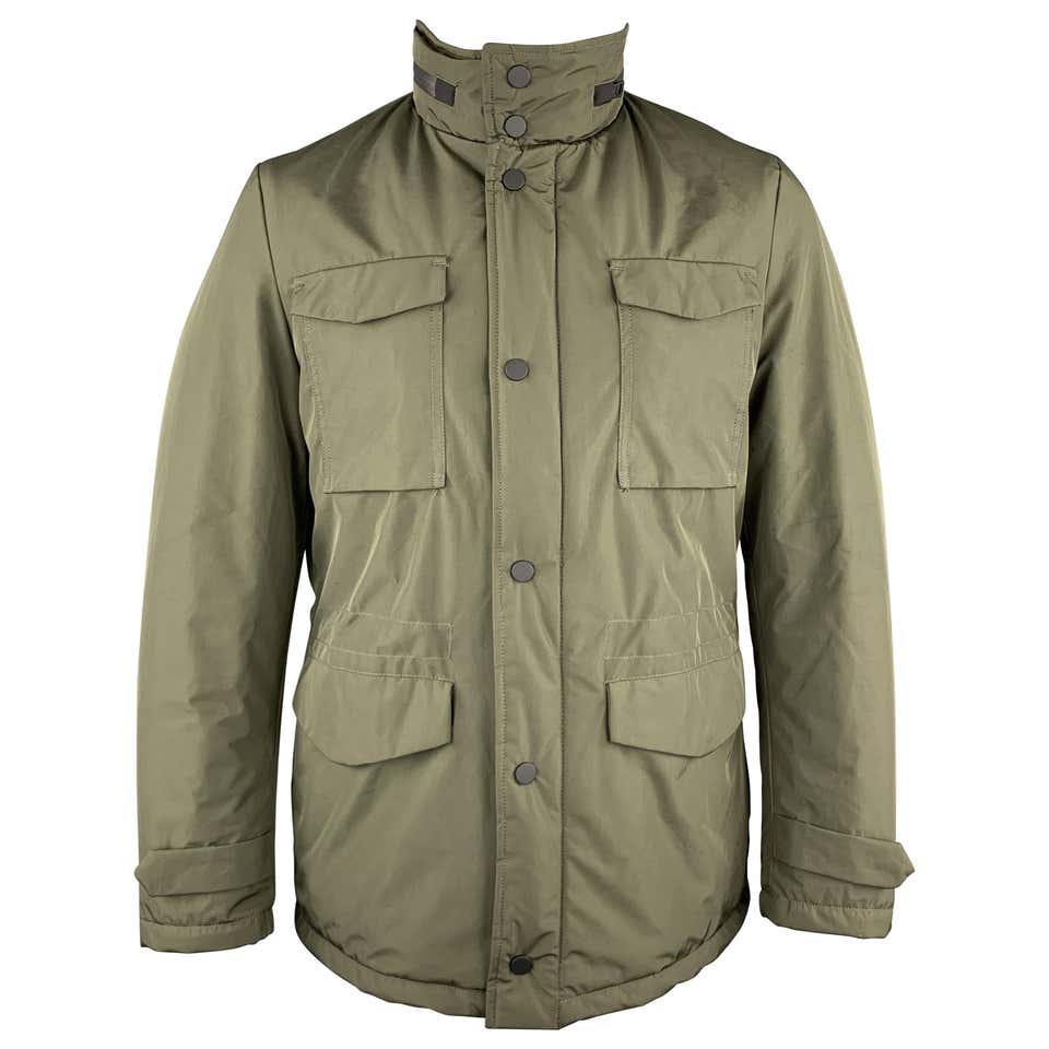 Men's EREDI PISANO 38 Brown and Navy Window Pane Wool / Silk Sport Coat ...