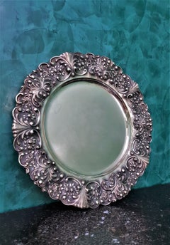 Eredi Proserpio 20th Century Engraved Italian Silver Tray Milan, 1960s