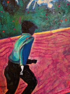 Chasing Shadows", di Erekle Chinchilakashvili, pittura a tecnica mista