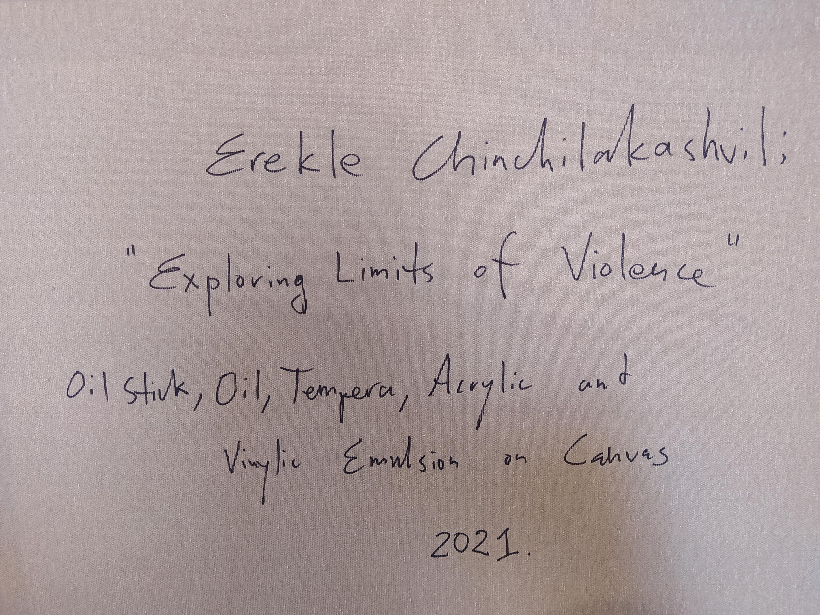 'Exploring Limits of Violence, ' Erekle Chinchilakashvili, Mixed Media Painting 6