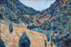 Oil on Board Landscape Painting "Under the Hills"