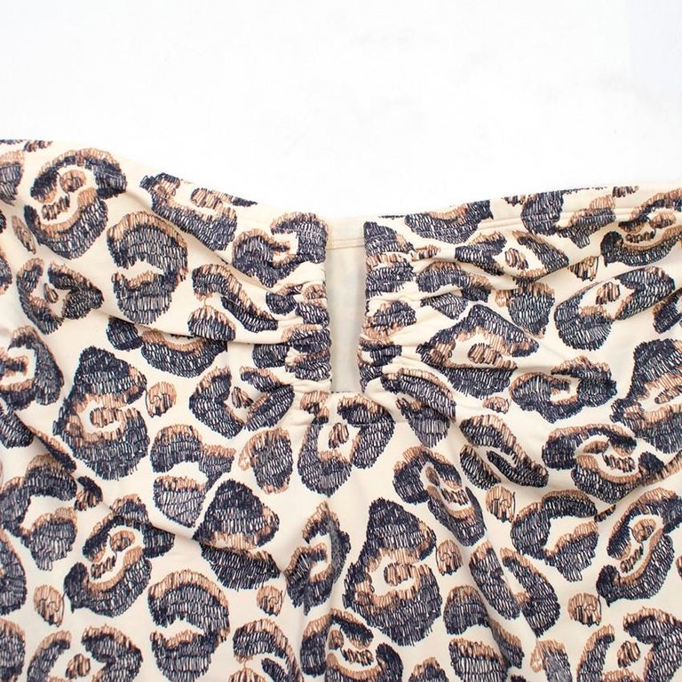 Eres Abstract Leopard Print Bandeau Swimsuit XS at 1stDibs | eres ...