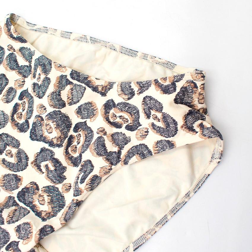 animal print bandeau swimsuit