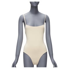 ERES Aquarelle Duni nude spaghetti strap high cut one piece swimsuit IT38 XS