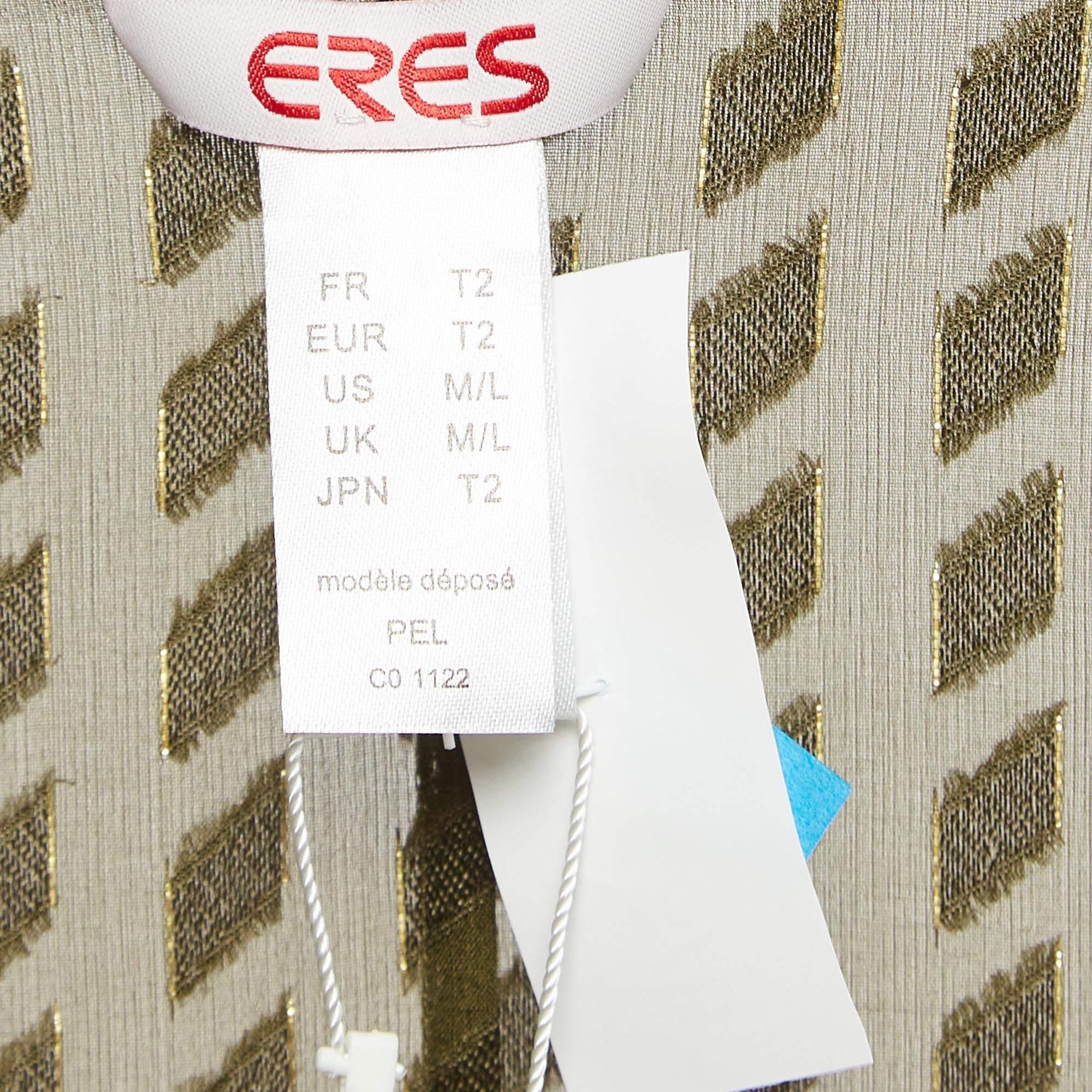 Eres Mono Verde Lúrex Texturizado Mezcla de Seda M en Nuevo estado para la venta en Dubai, Al Qouz 2