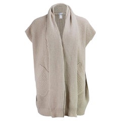 Eres Waffle Knit Wool And Cashmere Blend Cardigan Small/Medium