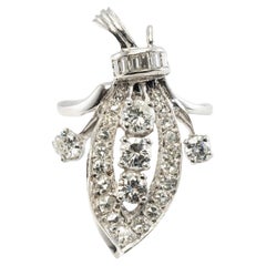 Erev Diamantring Floral 14K Weißgold Vintage 1,53 TDW mit Diamanten