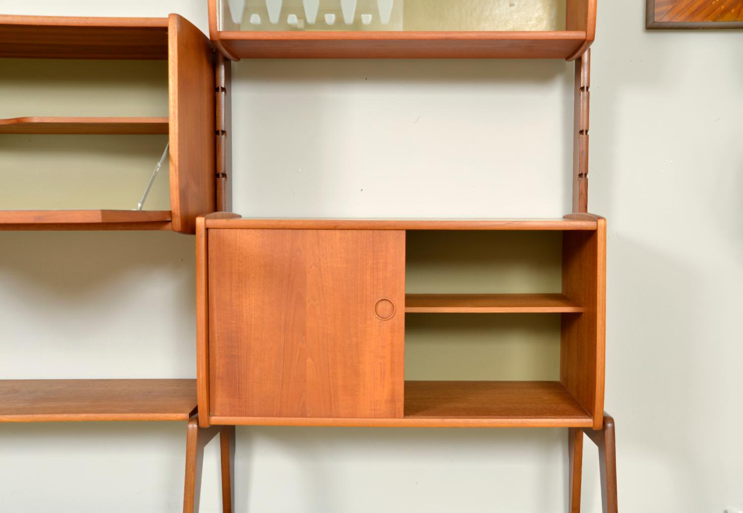 Ergo 3-Bay Teak Freestanding Modular Shelving Blindheim Mobelfabrikk Norway 1961 10