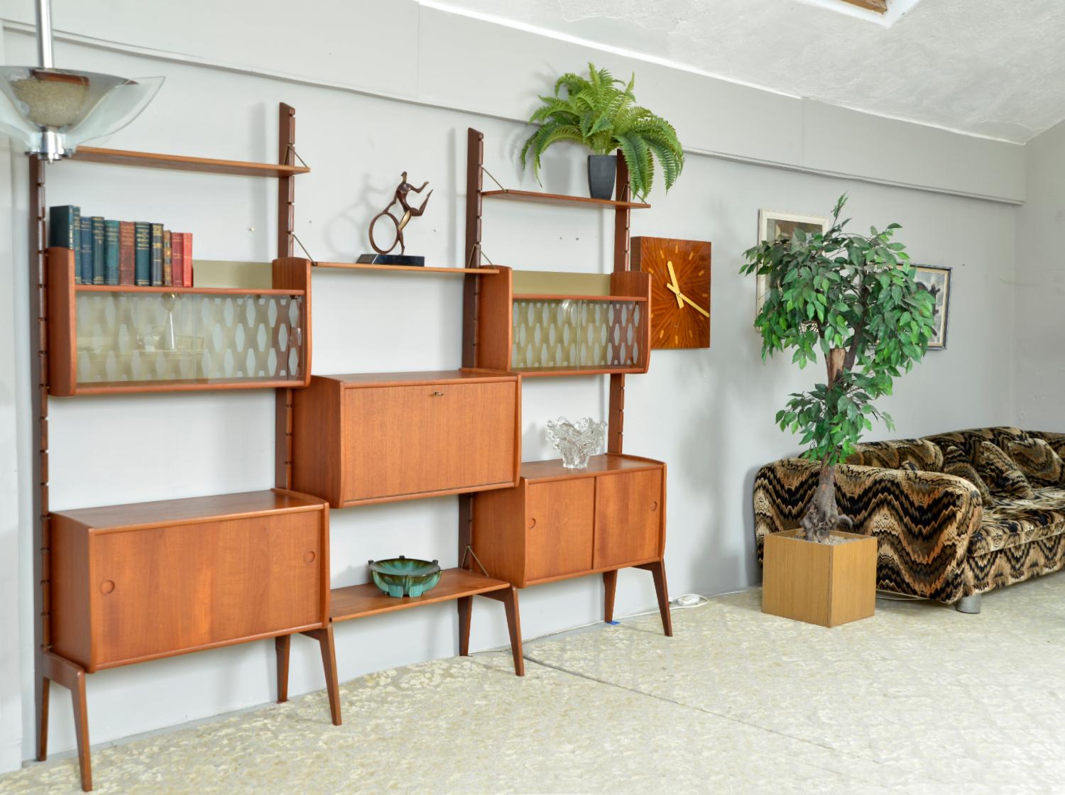 Ergo 3-Bay Teak Freestanding Modular Shelving Blindheim Mobelfabrikk Norway 1961 In Good Condition In Sherborne, Dorset