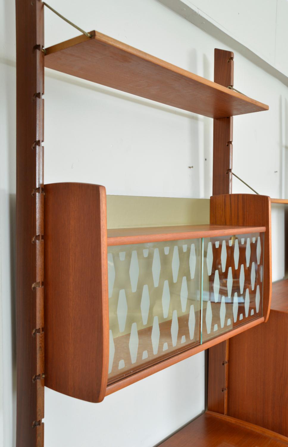 Ergo 3-Bay Teak Freestanding Modular Shelving Blindheim Mobelfabrikk Norway 1961 1