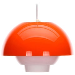 ERGO Orange Plexiglas Lamp by Bent Karlby ASK Belysning, 1971