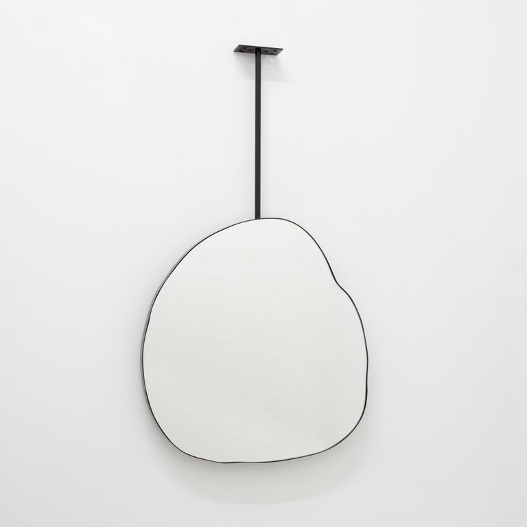 Ergon Ceiling Suspended Organic Mirror, Modern Matte Black, Frame, Customisable For Sale 3