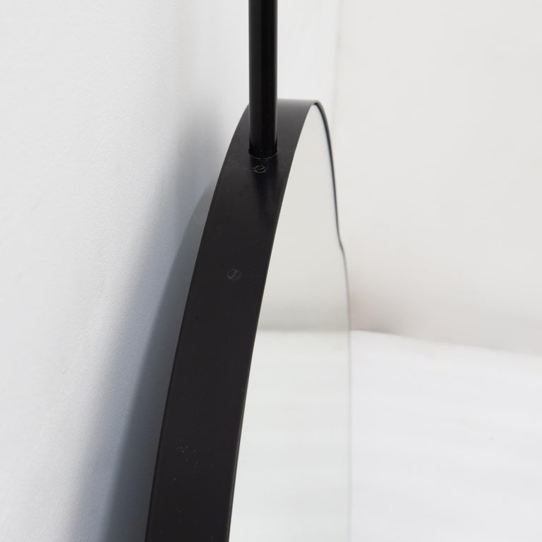 Contemporary Ergon Ceiling Suspended Organic Mirror, Modern Matte Black, Frame, Customisable For Sale