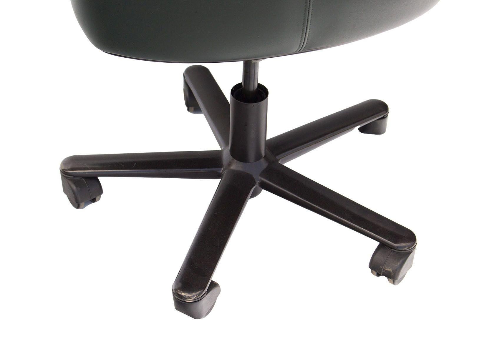 Ergonomic '90s Task Chair in Hunter Green Leather by Geoff Hollington for Herman 1
