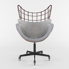 Ergonomic Egg Chair of Concrete for Urban and Minimalistic Interior, Modern