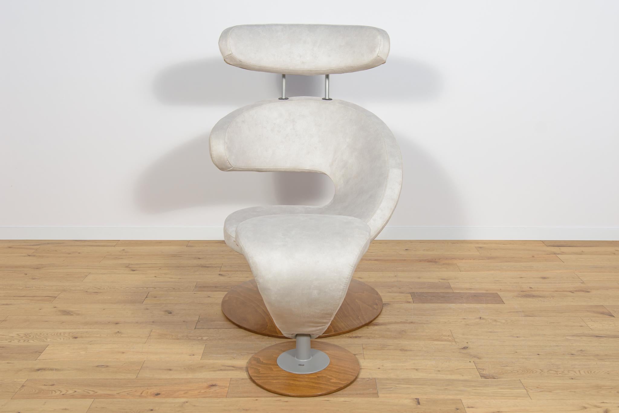 Ergonomic Lounge Chair Model Peel with Ottoman by Olav Eldoy for Stokke, 2000s. For Sale 2