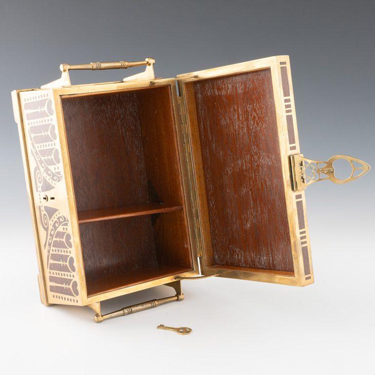 Early 20th Century Erhard and Sohne Art Nouveau Jewellery Casket c1900 For Sale