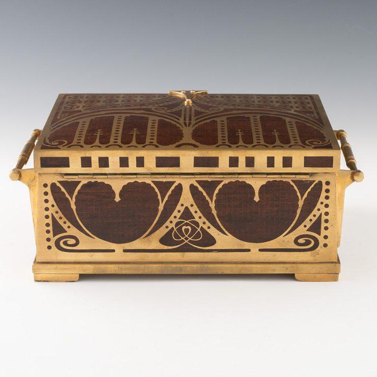 Erhard and Sohne Art Nouveau Jewellery Casket c1900 For Sale 1