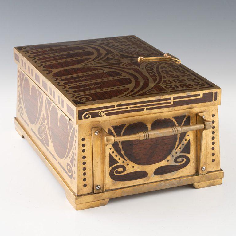 Erhard and Sohne Art Nouveau Jewellery Casket c1900 For Sale 2