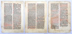 Set of Three Leaves from "Breviarium Pataviense" /// German Catholic Incunabula