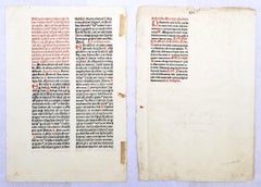 Set of Two Leaves from "Missale Frisingense" /// German Catholic Incunabula 15th