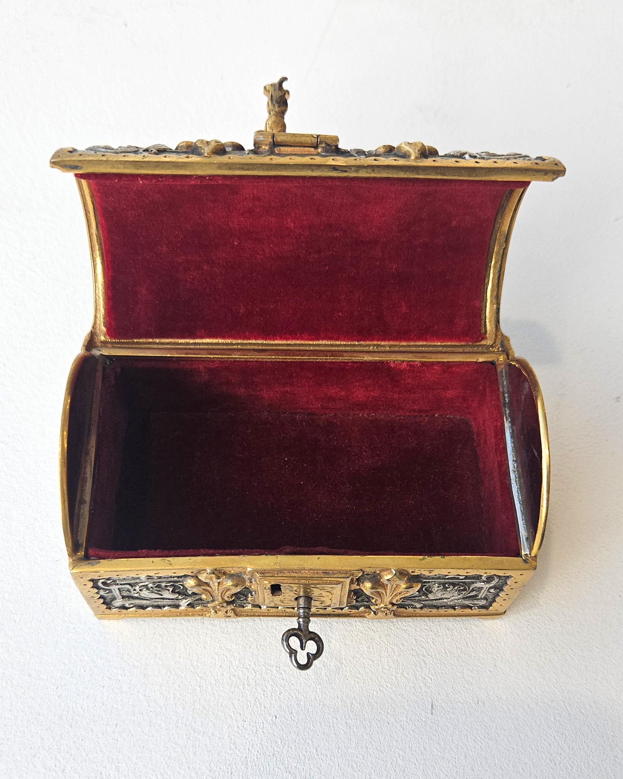Art nouveau Coffret à bijoux Art Nouveau Erhard & Sohne, Allemagne, vers 1905 en vente