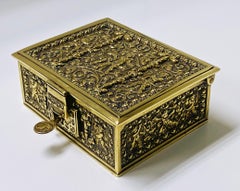 Erhard & Söhne Cherub Brass Box, Germany, C.1920