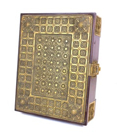 Erhard & Söhne Deutscher sezessionistischer Humidor oder Schatulle aus vergoldetem Messing filigran