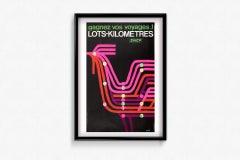 1969 original poster for SNCF by Eric - kilometer lots