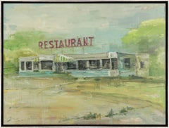 "Abandoned" Contemporary Landscape Oil on Panel Framed