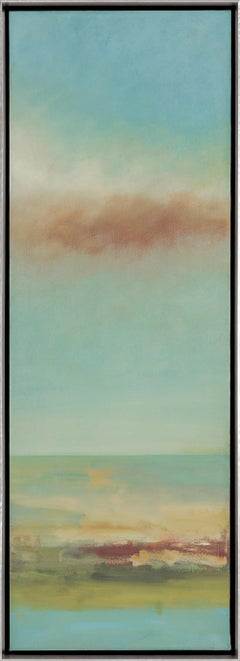 "Ensenada II" Paisaje abstracto contemporáneo Óleo sobre tabla Enmarcado