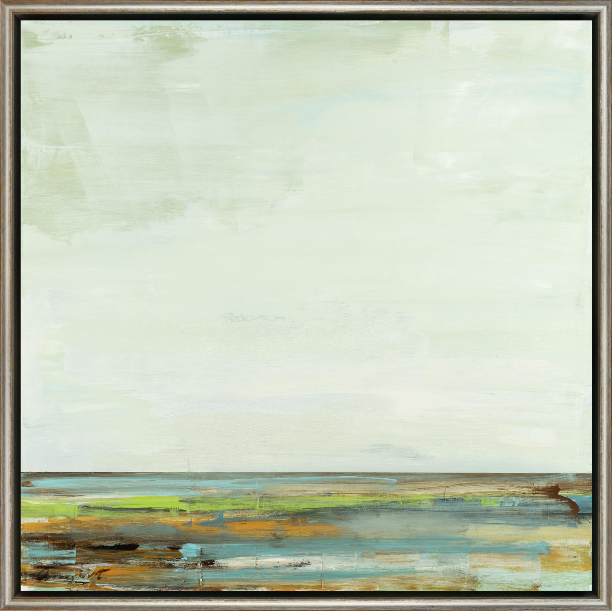 Eric Abrecht Landscape Painting - "Reserved Horizon VIII" Abstract Landscape Waterscape, Oil on Panel Painting