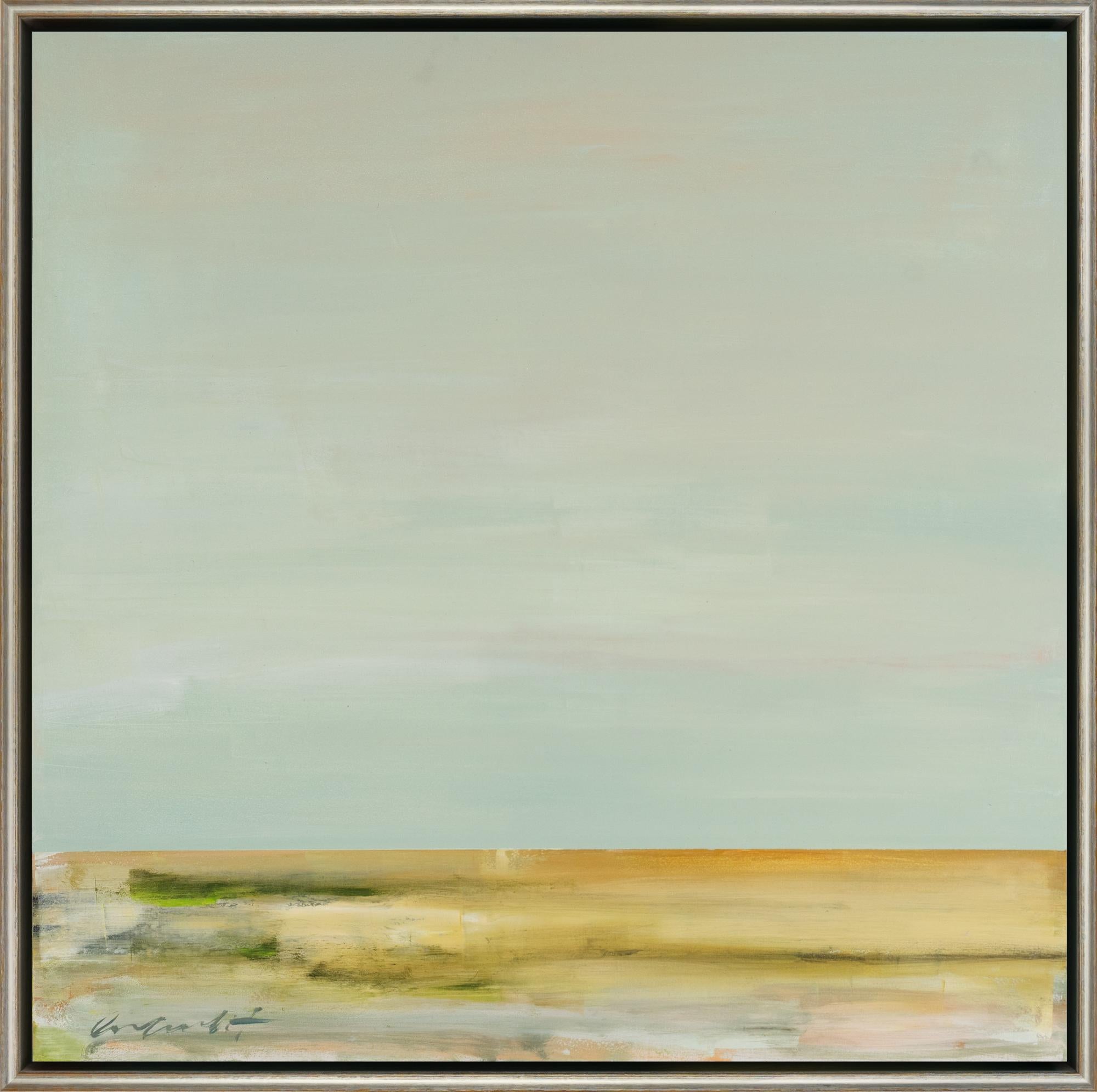 "Reserved Horizon XXI" Contemporary Abstract Landscape Oil on Panel Framed