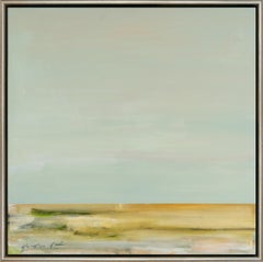 "Reserved Horizon XXI" Contemporary Abstract Landscape Oil on Panel Framed