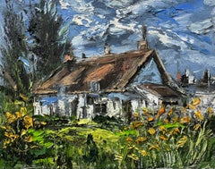 House with Garden, Oil Painting
